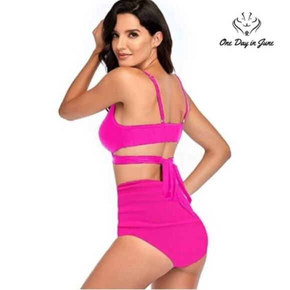 Summer Mae Criss Cross High Waist Bikini Size M - Picture 2 of 4